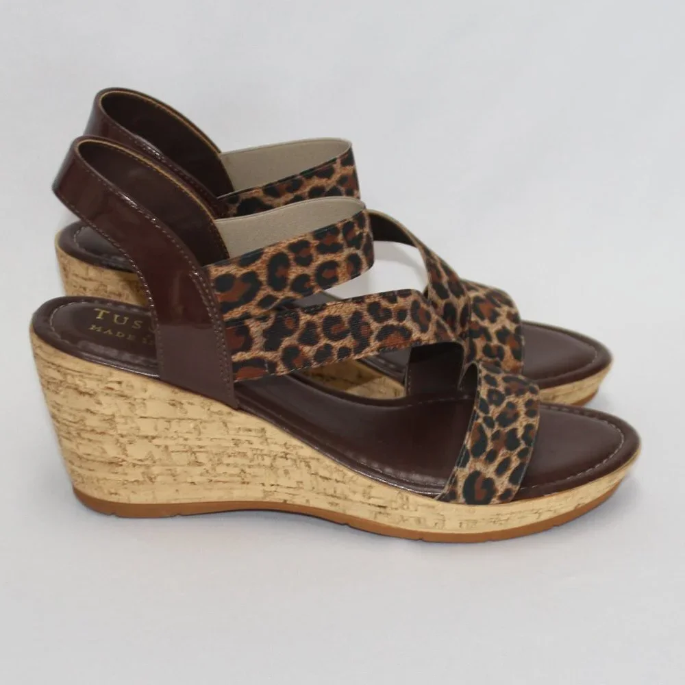 Tuscany Easy Street Leopard Print Sandals